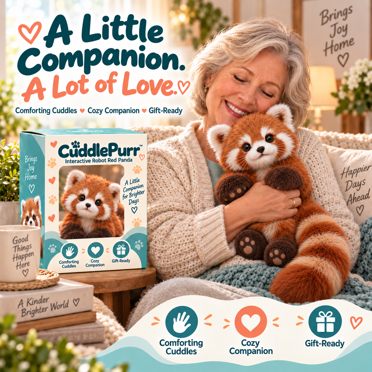 ❤️🐾Last Day 49% OFF🐼Red Panda – Interactive Plush Companion | A Little Friend, A Lot of Love