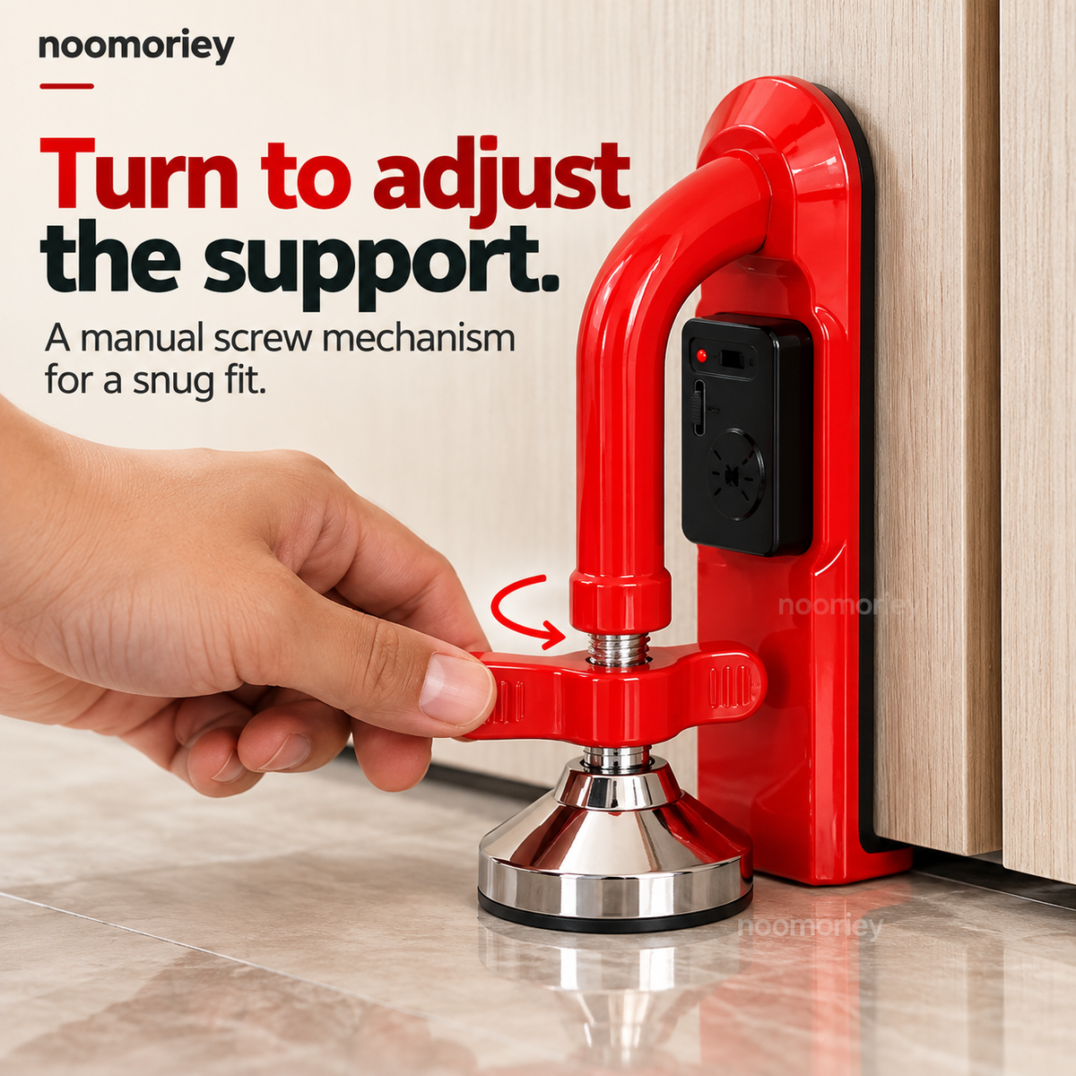 Portable Door Brace with Alarm – Adjustable, No-Drill Door Support for Home & Travel 🔒