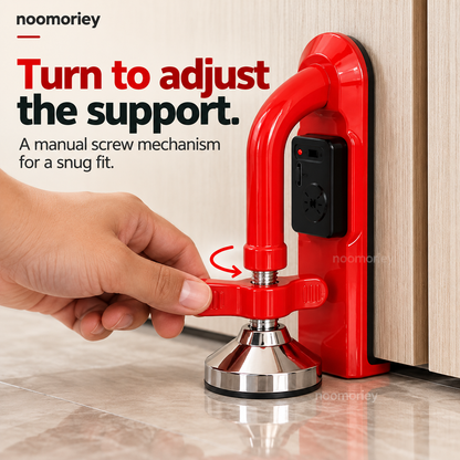 Portable Door Brace with Alarm – Adjustable, No-Drill Door Support for Home & Travel 🔒