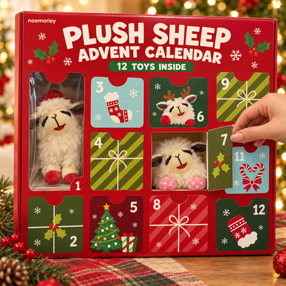 🎄🐑 Plush Sheep Advent Calendar – 12 Days of Christmas Surprises 🎁