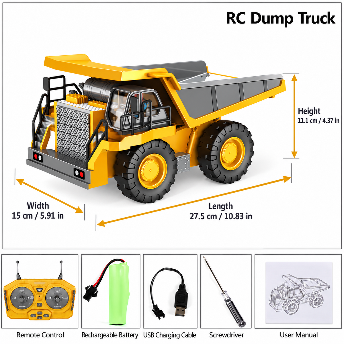 🚜2.4G Alloy RC Construction Team 1:20 Scale – 🏗️Big Remote Control Truck Fleet Toy for Boys (Free Shipping✈️)