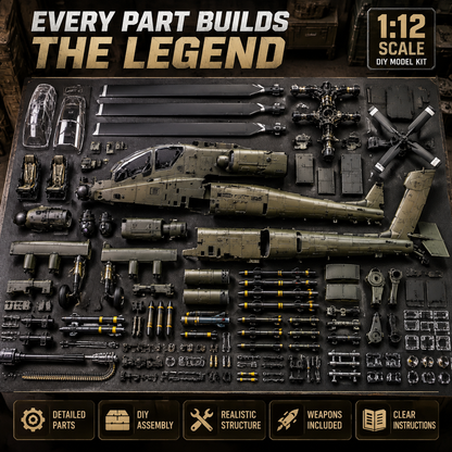 Apache Attack Helicopter Model Kit – Build Your Own Military Aviation Legend