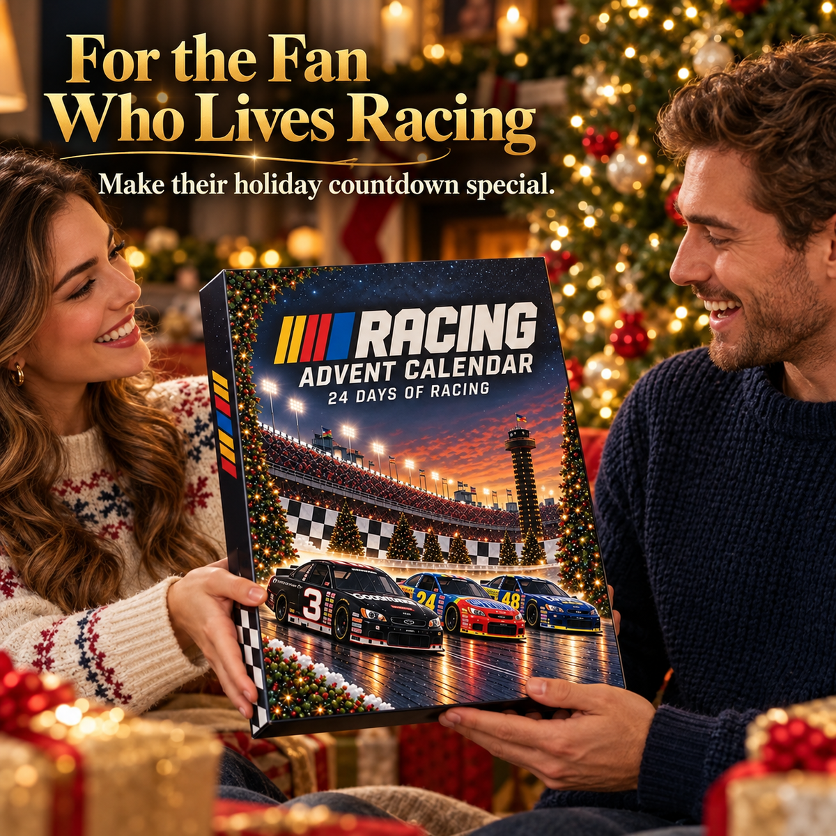 🏁 Racing Advent Calendar – 24 Days of Christmas Ornament Surprises 🎄🎁