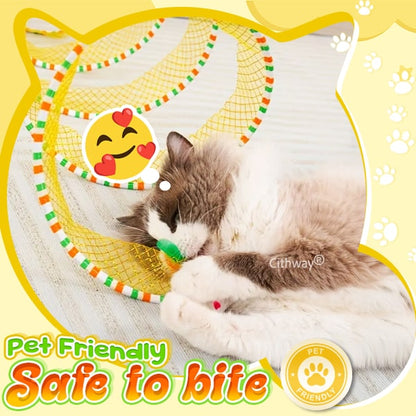 Cat Self Play Spiral Kitten Collapsible Spring Tunnel Toy for Indoor Cats with Feather and Bell