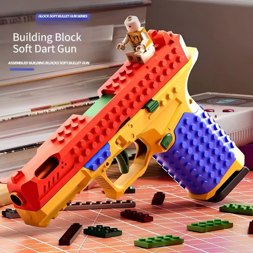 🔫🧩BUY 2 FREE SHIPPING🔥Brick Shell-Ejecting Soft Bullet Gun
