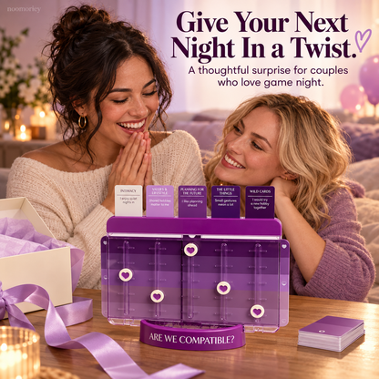 💜 Are We Compatible? Couples Conversation Game – Heart-Slider Board for Date Nights & Meaningful Moments