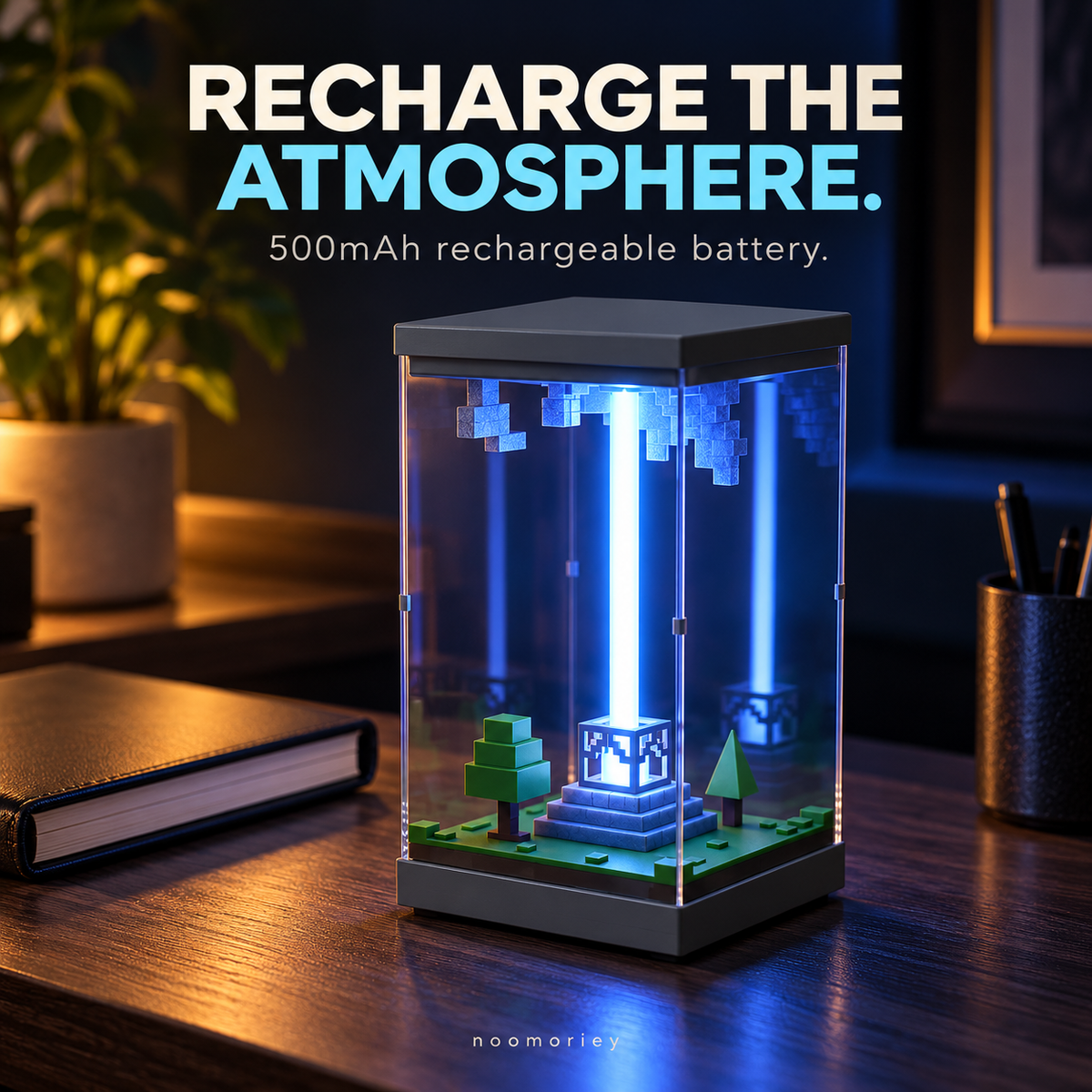 ✨ Miniature World RGB Lamp – Rechargeable Mood Light with Timer 🌈
