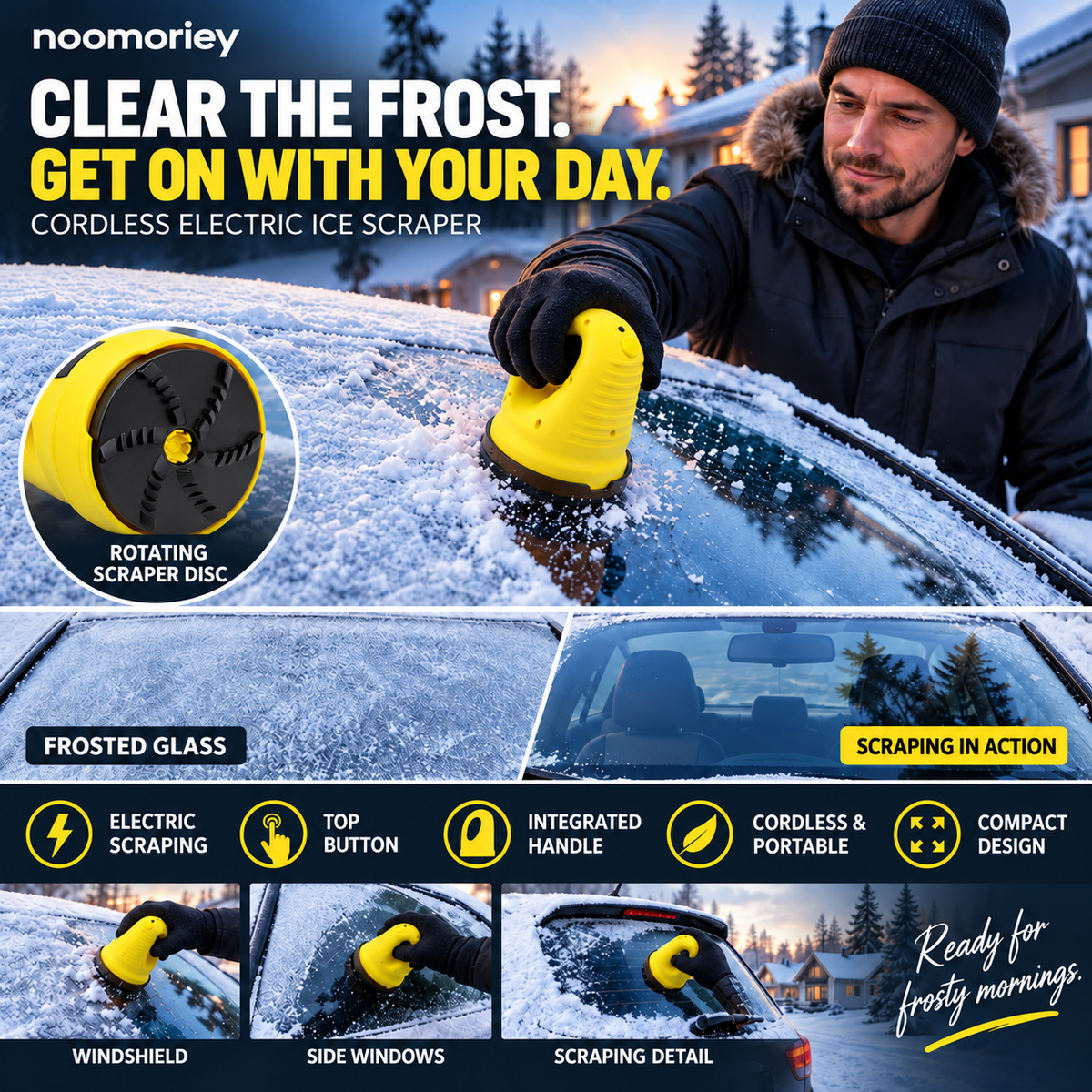🚘🔥Cordless Electric Ice Scraper – Clear Frost, Drive with Confidence! ❄️
