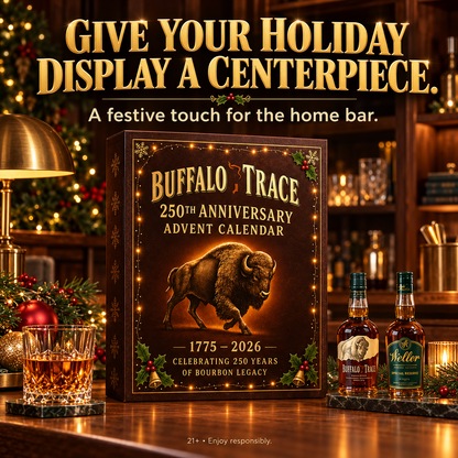 🎄 Whiskey-Themed Advent Calendar – Brown & Gold Holiday Presentation 🎁
