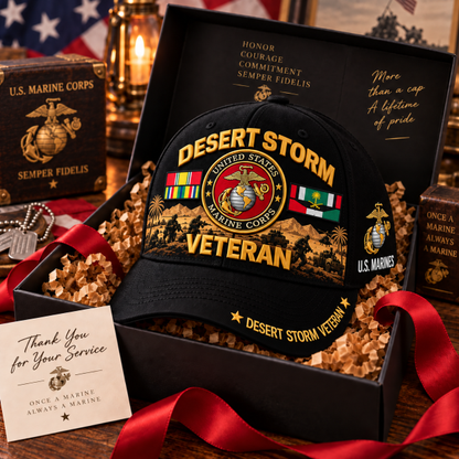 🏆Last Day Promo: 49% OFF! 🏜️Desert Storm Veteran Tribute Cap （1991–2026 -35TH ANNIVERSARY）