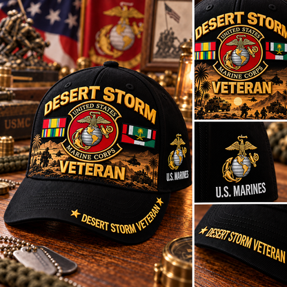 🏆Last Day Promo: 49% OFF! 🏜️Desert Storm Veteran Tribute Cap （1991–2026 -35TH ANNIVERSARY）