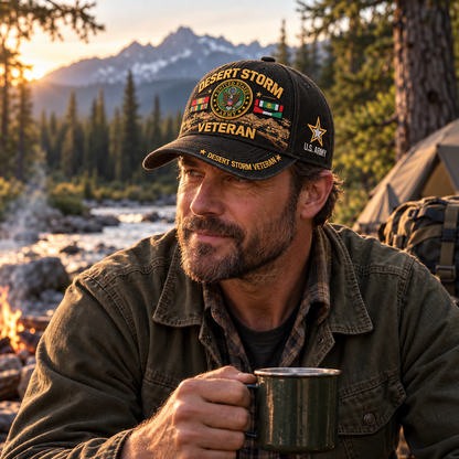🏆Last Day Promo: 49% OFF! 🏜️Desert Storm Veteran Tribute Cap （1991–2026 -35TH ANNIVERSARY）