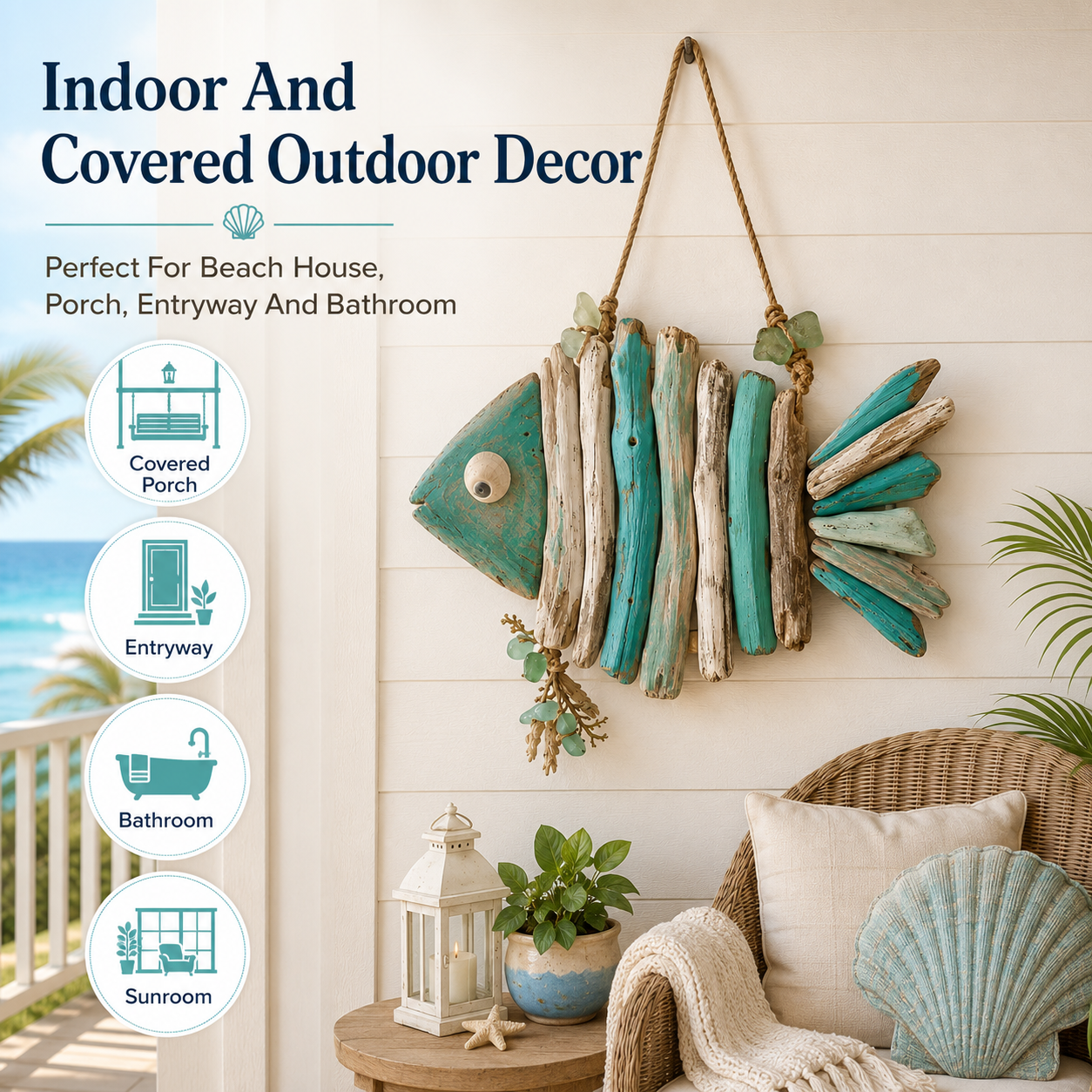 🌊Lighted Coastal Fish Wall Decor