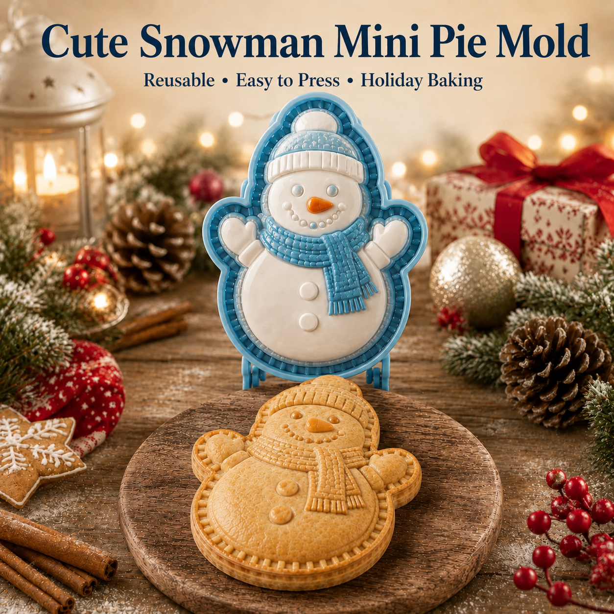 🎄Christmas Mini Pie Mold Collection – 9 Reusable Embossed Holiday Designs