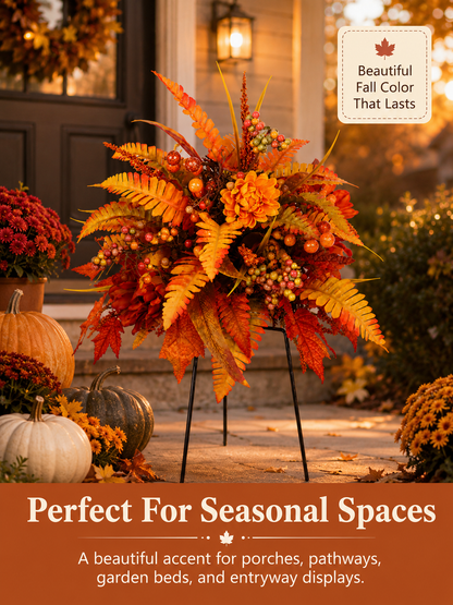 🍂Autumn Harvest Floral Garden Stake Arrangement!!!