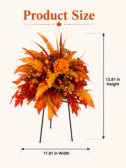 🍂Autumn Harvest Floral Garden Stake Arrangement!!!