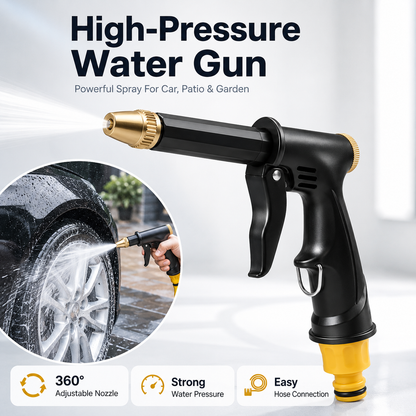 Portable High Pressure Water Sprayer, Adjustable Garden Hose Nozzle Sprayer