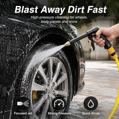 Portable High Pressure Water Sprayer, Adjustable Garden Hose Nozzle Sprayer