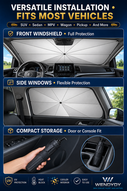 ✨️Last Day 50% OFF☀️🚗2026 Upgraded Car Windshield Sun Shade Umbrella