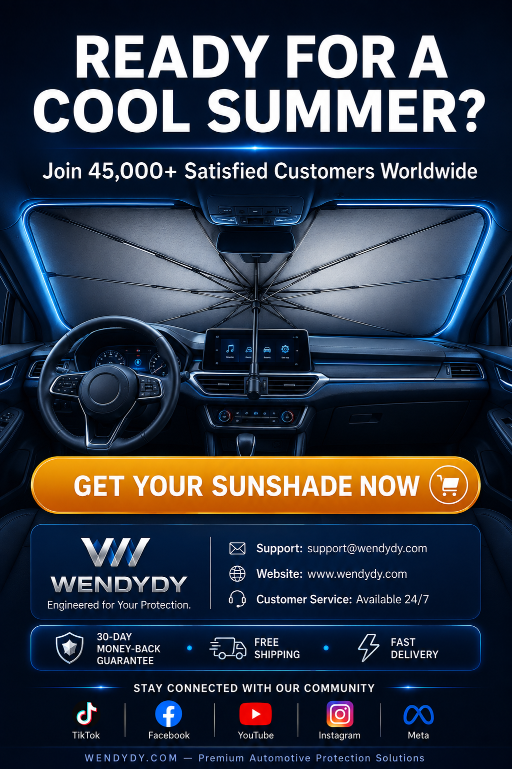 ✨️Last Day 50% OFF☀️🚗2026 Upgraded Car Windshield Sun Shade Umbrella