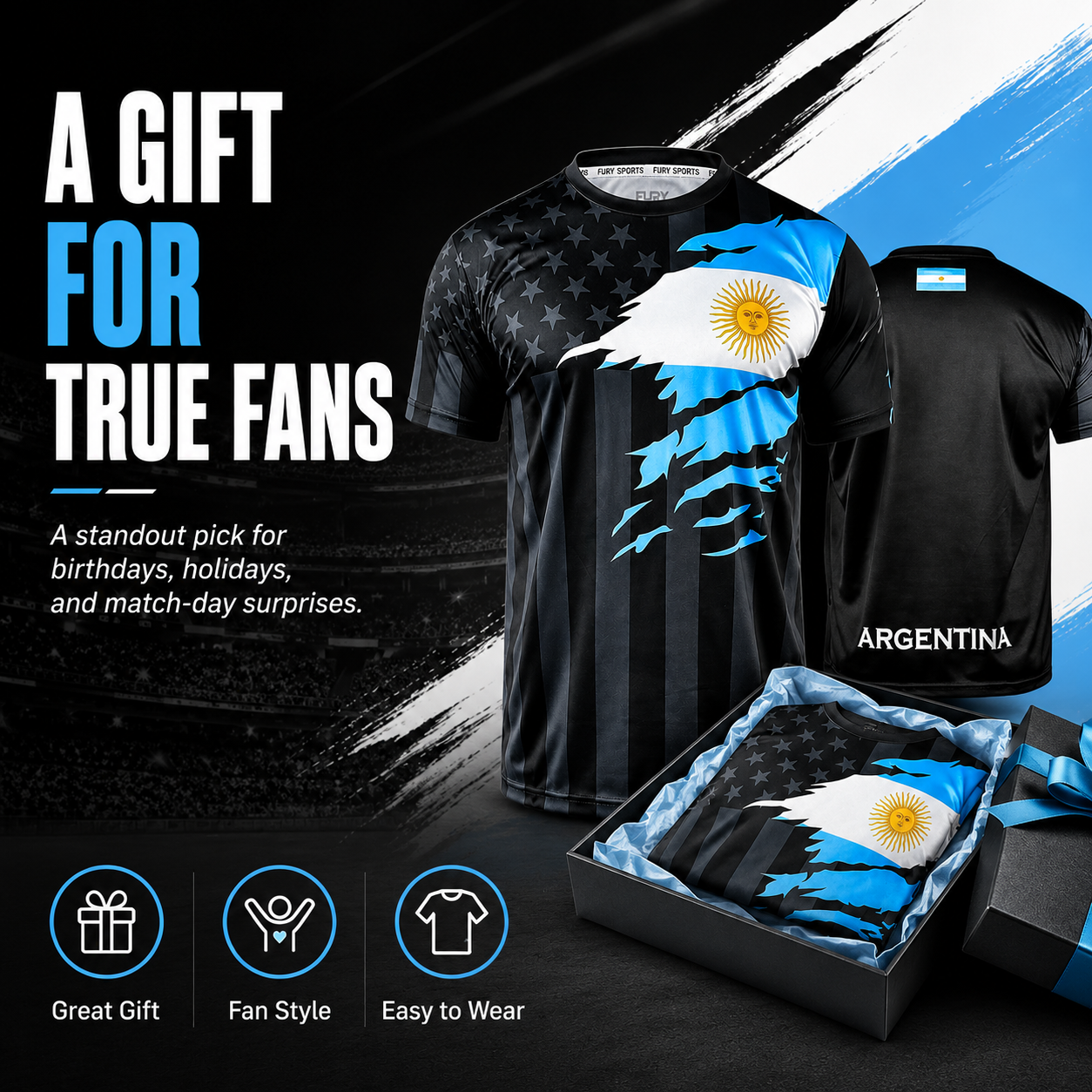USA x Argentina Fusion Soccer Jersey – Premium Fan Edition | Lightweight Breathable Athletic Football Shirt for Match Day & Everyday Wear