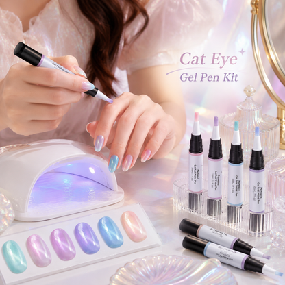 ✨ Viral Nail Trend | 3-in-1 Cat Eye Gel Nail Polish Pen Kit