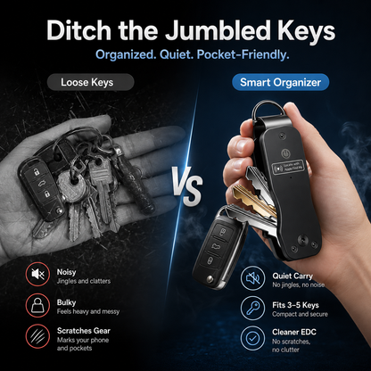 🔥Key Organizer Men's Keychains with Smart Tracker