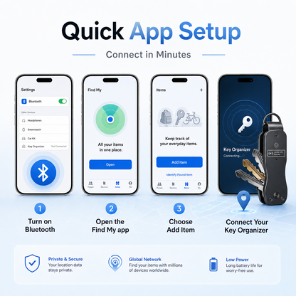 🔥Key Organizer Men's Keychains with Smart Tracker