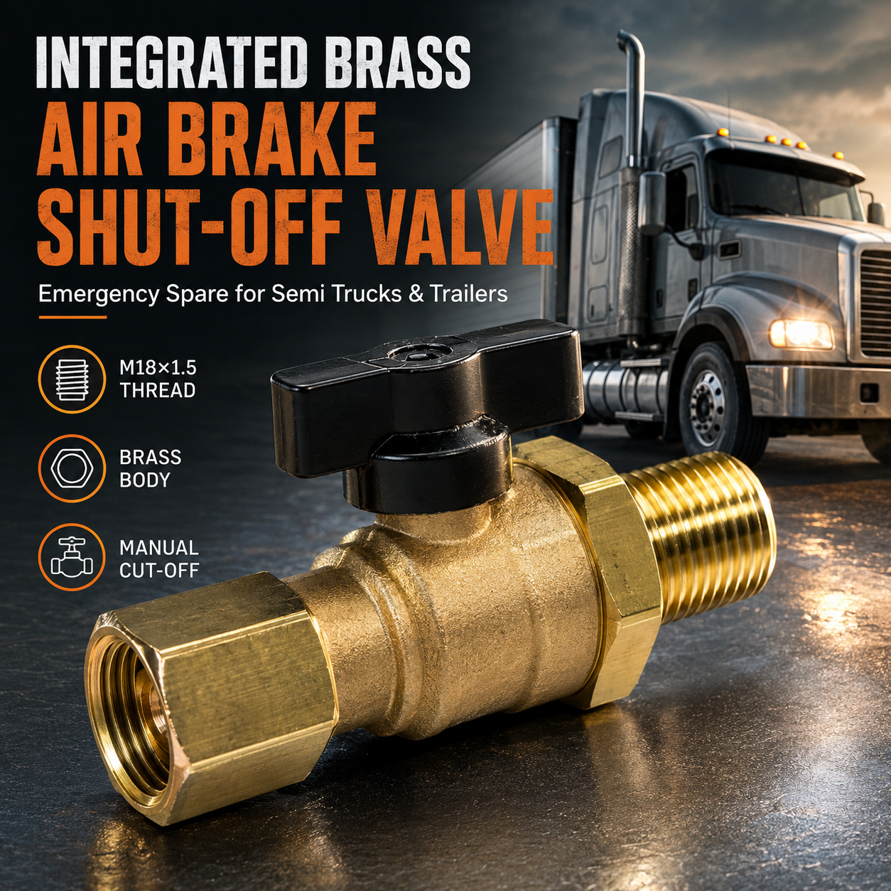 🔥 Bestseller Solid Brass Air Brake Cut Off Valve – Heavy-Duty Truck Repair Part ⚡