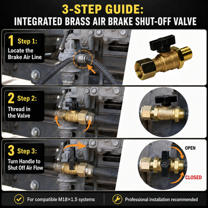 🔥 Bestseller Solid Brass Air Brake Cut Off Valve – Heavy-Duty Truck Repair Part ⚡