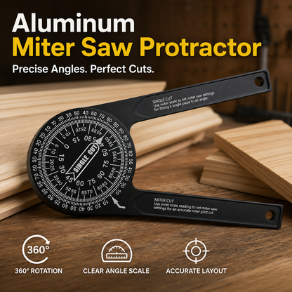 🔥 Bestseller 7-Inch Aluminum Miter Saw Protractor – Rust-Proof Angle Finder Tool ⚡