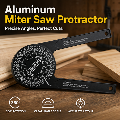 🔥 Bestseller 7-Inch Aluminum Miter Saw Protractor – Rust-Proof Angle Finder Tool ⚡