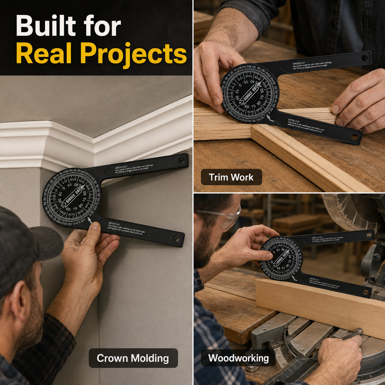 🔥 Bestseller 7-Inch Aluminum Miter Saw Protractor – Rust-Proof Angle Finder Tool ⚡