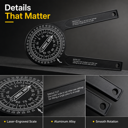 🔥 Bestseller 7-Inch Aluminum Miter Saw Protractor – Rust-Proof Angle Finder Tool ⚡