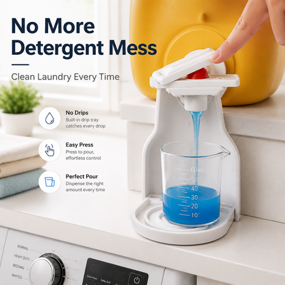 🧺 No-Lift Laundry Detergent Holder – Easy Measuring Cup Stand for Cleaner & Mess-Free Dispensing