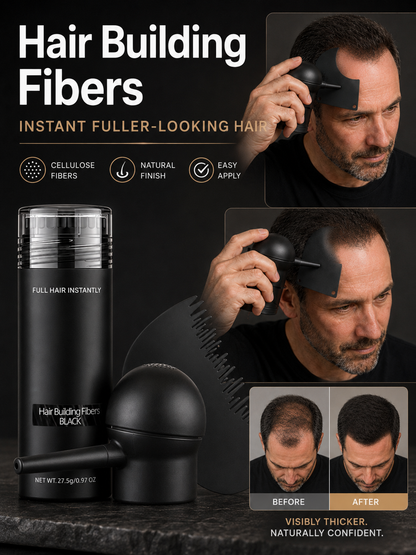 🔥 Hair Styling Deal ✨ Hair Building Fibers for Instant Thicker-Looking Hair & Natural Coverage 💇