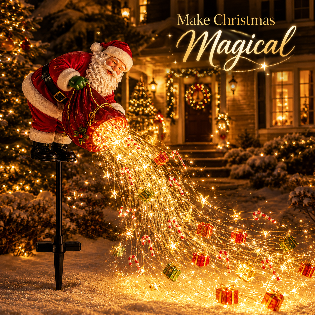 🎅Christmas Early Discount 49% Off 🎁 Santa’s Magic Pour – Flowing LED Christmas Garden Light