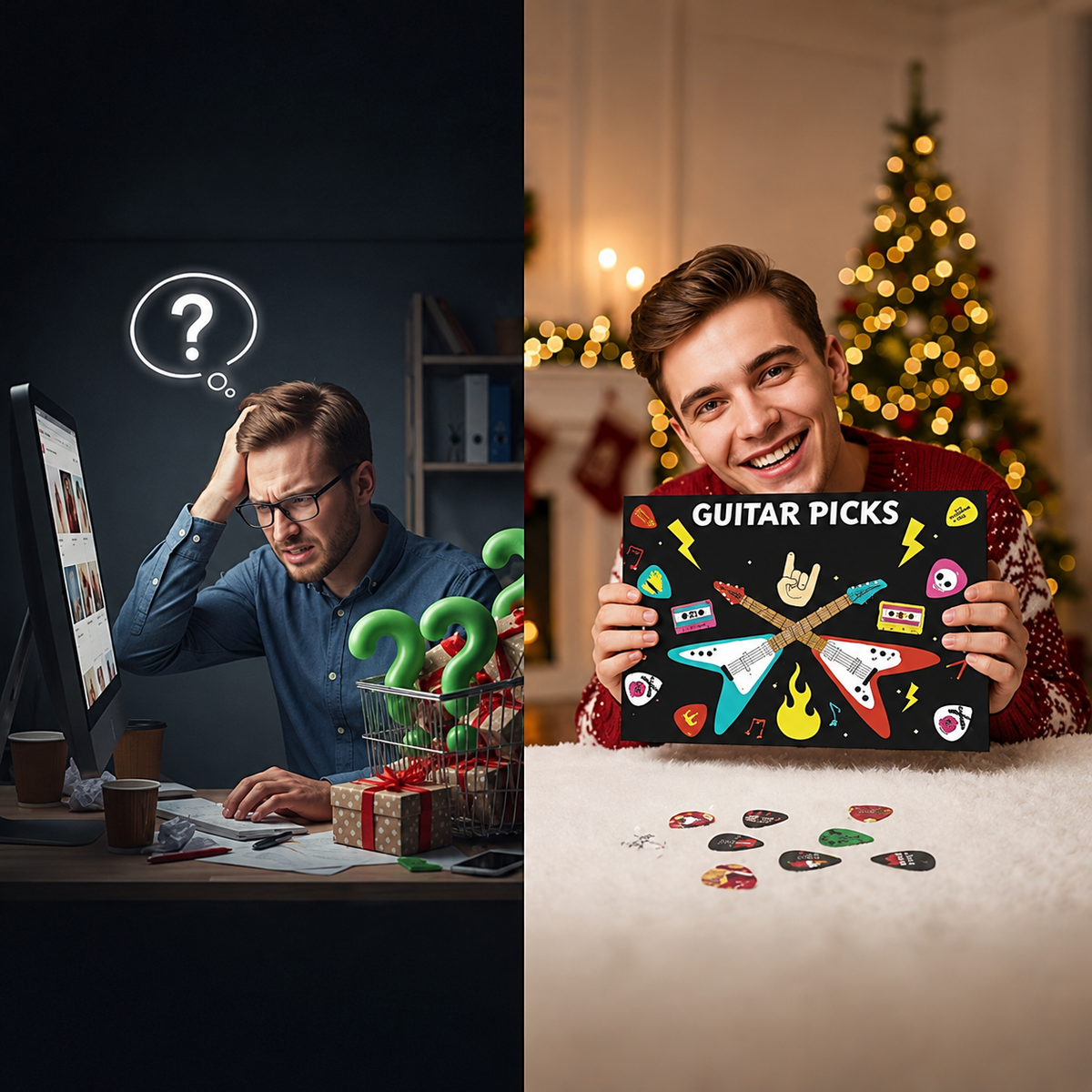 Christmas Guitar Pick Countdown Blind Box