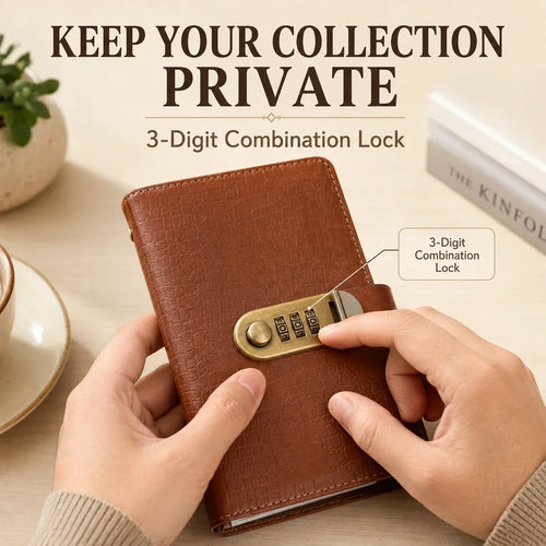 Locking Banknote Collection Booklet | Holds 100 Bills
