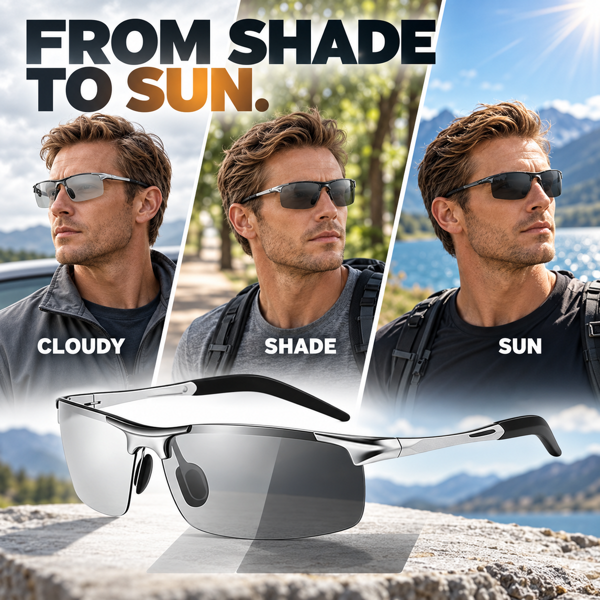 🔥BUY 1 GET 1 FREE🕶️ Photochromic Polarized Sunglasses✨ Anti-Glare Lens