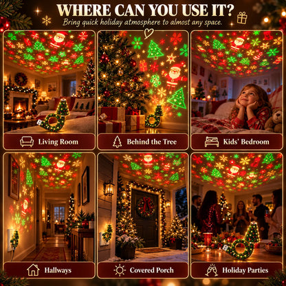 🆕 New Arrival | #1 Best-Seller 🔥🎄Christmas Ceiling Projector – 6 Magical Light Effects for Instant Holiday Magic ✨