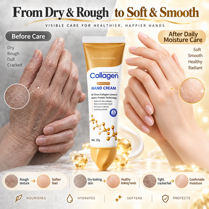 🧴Collagen Anti-Wrinkle Hand Cream – Daily Hydrating Repair for Dry, Cracked Hands & Heels