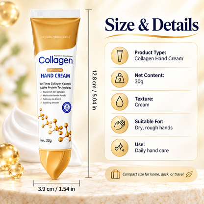 🧴Collagen Anti-Wrinkle Hand Cream – Daily Hydrating Repair for Dry, Cracked Hands & Heels