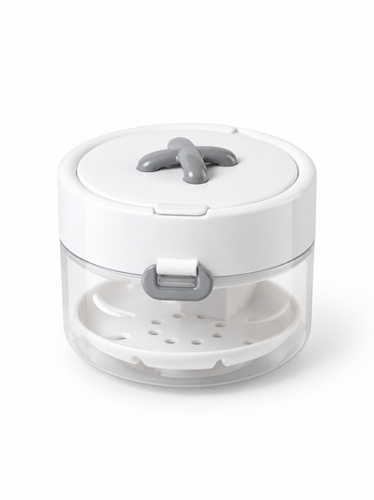✨ Travel Care Deal – Retainer Cleaning Case 🦷 Soak, Store & Rinse Container with Mirror & Brush for On-the-Go Use 💼