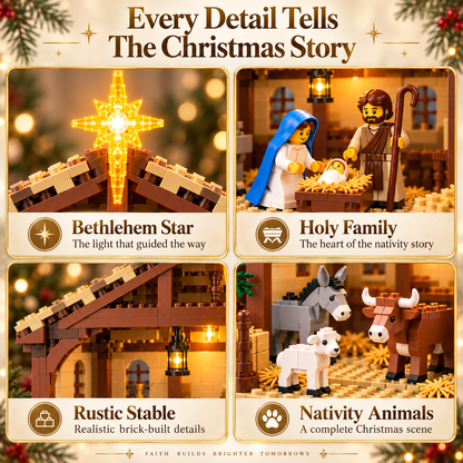 🧱🔥 Last Day 50% OFF🌟 Build The Christmas Story – Nativity Scene Building Block Set
