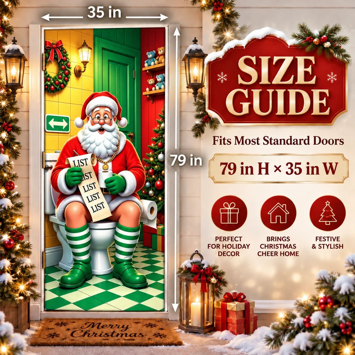 Magical Christmas Door Cover & Holiday Party Banner 🎄