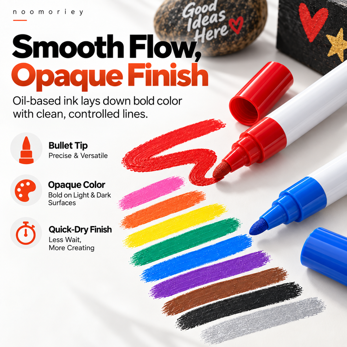 Waterproof Permanent Paint Marker – Multi-Surface Industrial Marking Pen for Tires, Metal, Stone & More