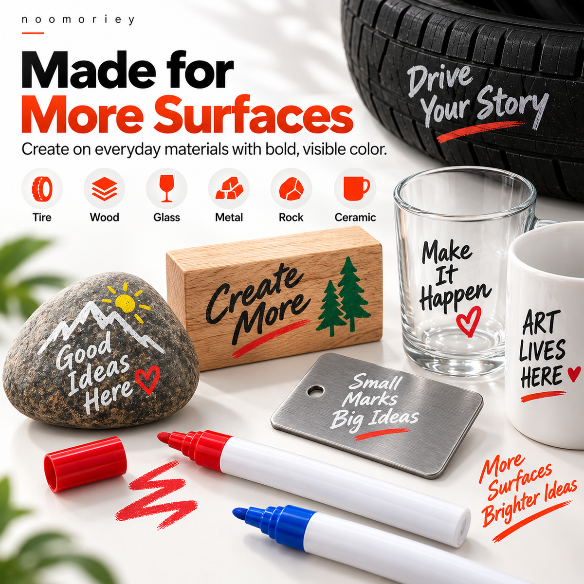 Waterproof Permanent Paint Marker – Multi-Surface Industrial Marking Pen for Tires, Metal, Stone & More
