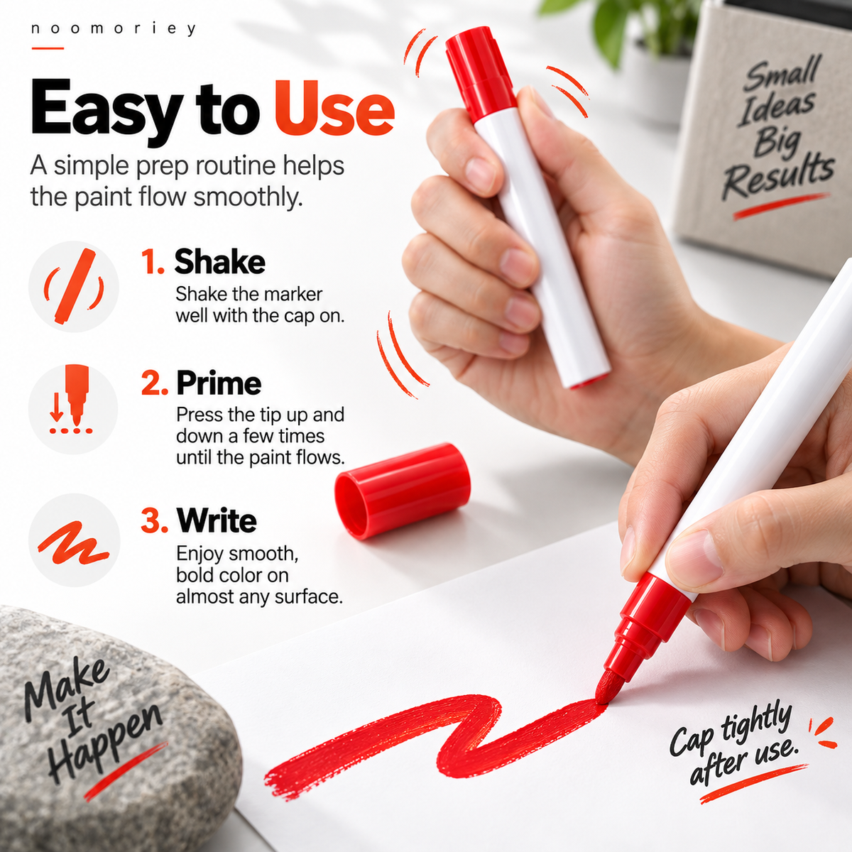 Waterproof Permanent Paint Marker – Multi-Surface Industrial Marking Pen for Tires, Metal, Stone & More