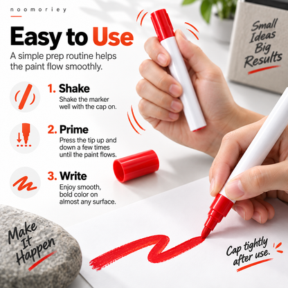 Waterproof Permanent Paint Marker – Multi-Surface Industrial Marking Pen for Tires, Metal, Stone & More